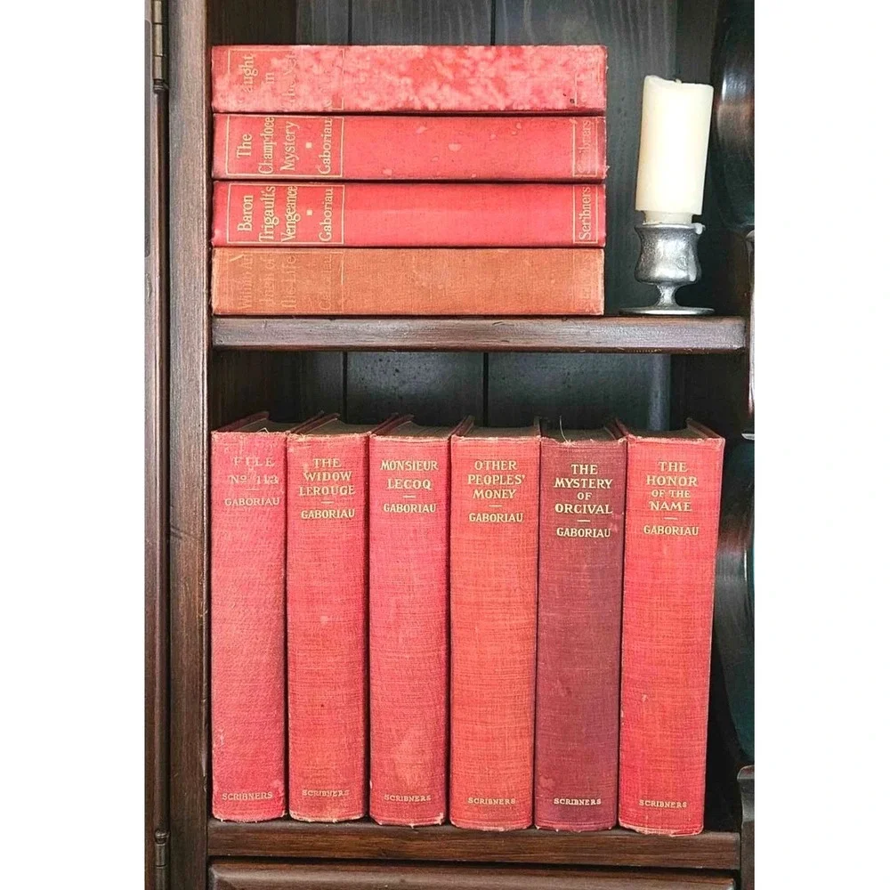 Antique 1st Edition Complete 10 book set Gaboriau Leqoc Mystery Series Hardback